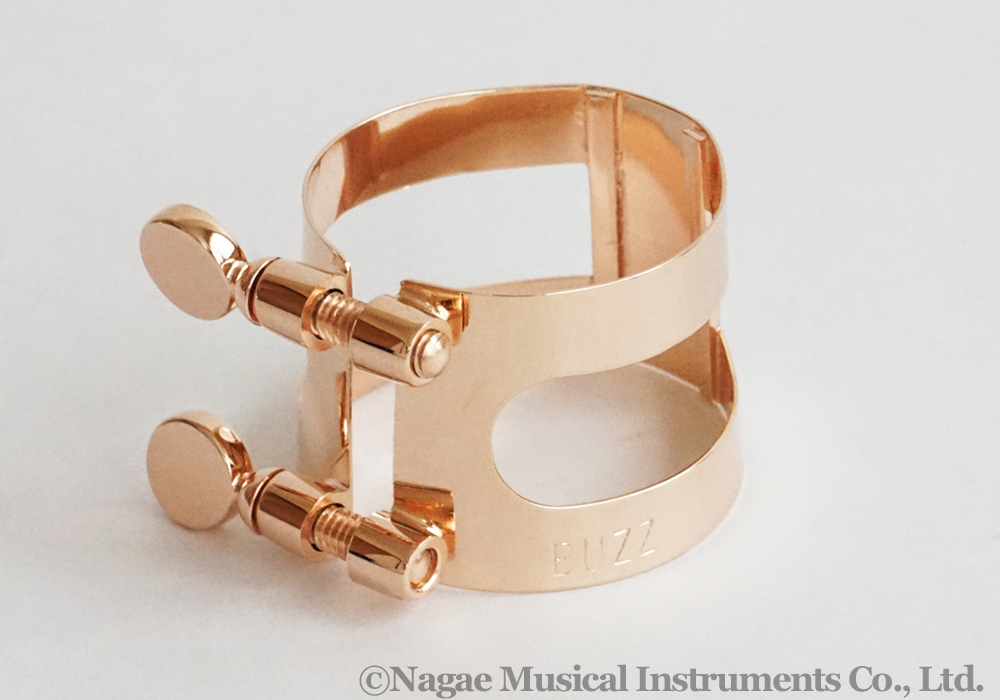 BUZZ バスクラリネットリガチャー ピンクゴールド PGP R｜ 管楽器専門