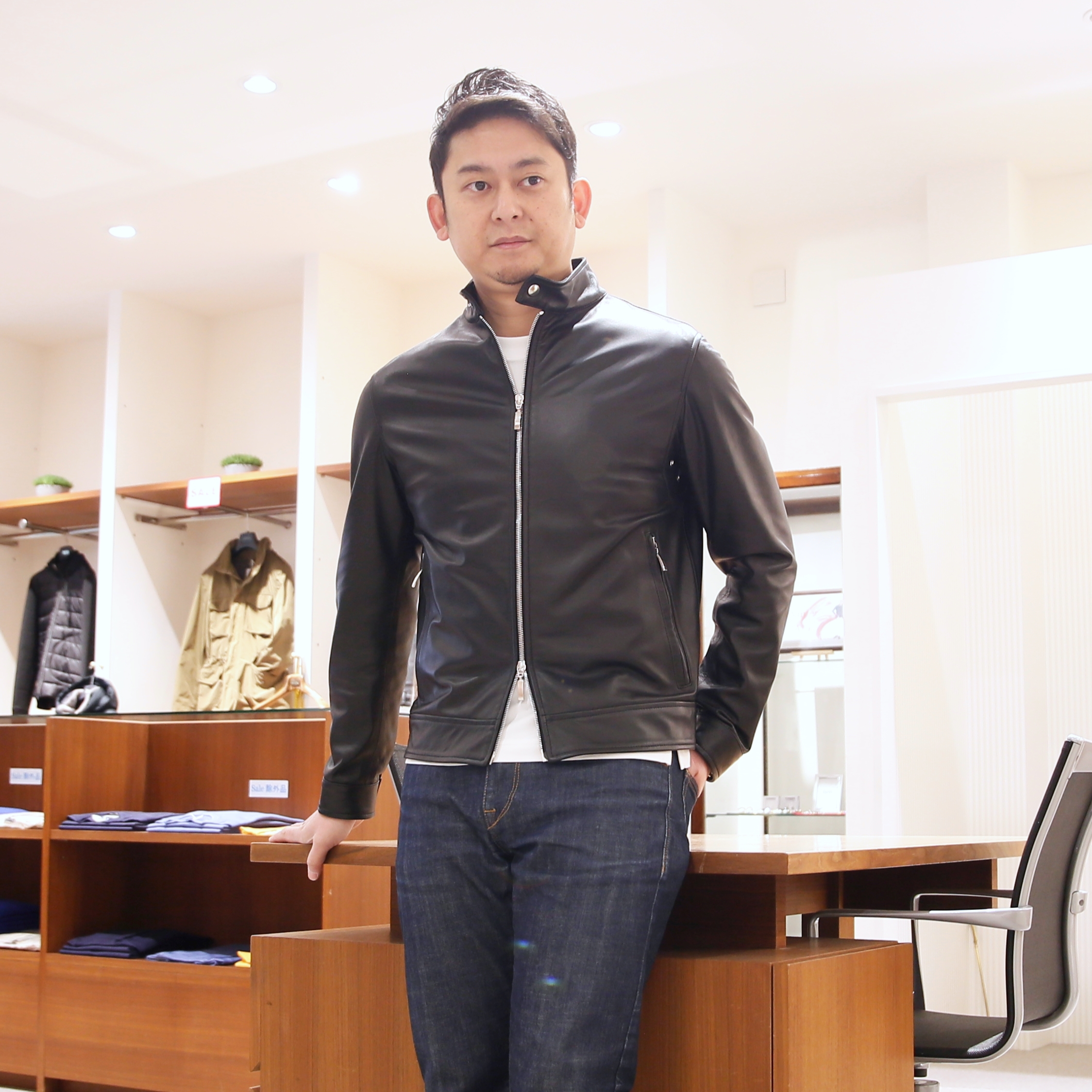 SILENCE サイレンス [春夏] シングルライダースジャケット ブルゾン