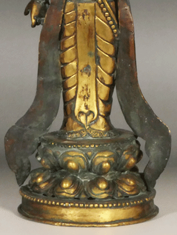 古美術 波兎 / 金銅観音菩薩立像 白鳳時代