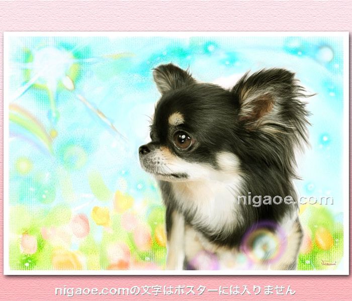 パピヨンのイラスト インテリアポスター