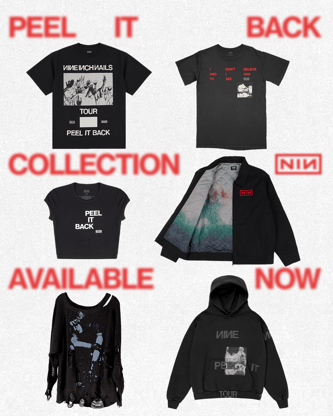 PEEL IT BACK | COLLECTION AVAILABLE NOW - nine inch nails