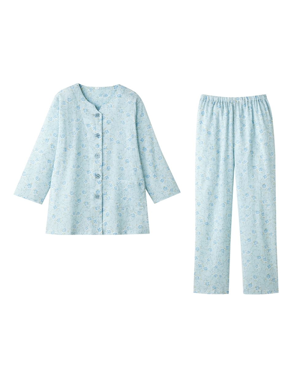 綿100%小柄な私の楊柳パジャマ 通販【ニッセン】