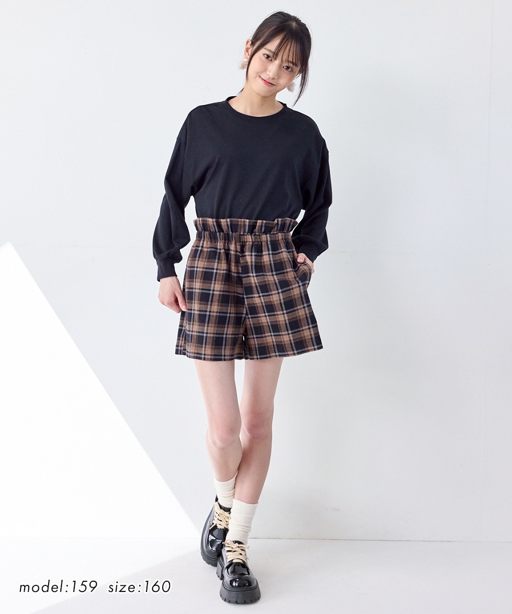 チェック柄キュロット（女の子） 通販【ニッセン】