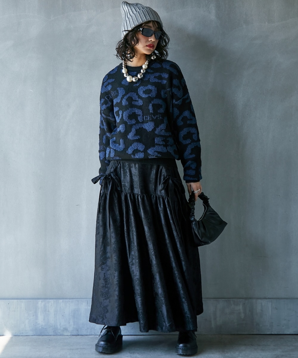 リボンディティールロングギャザースカート＜大きいサイズ有＞GEVS