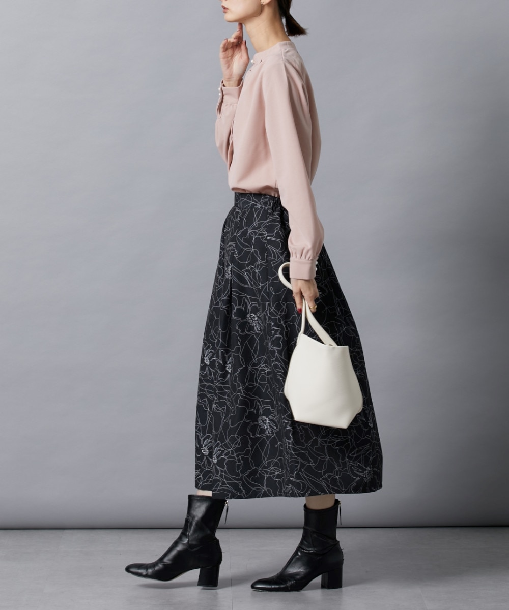 線花柄Aラインスカート 通販【ニッセン】