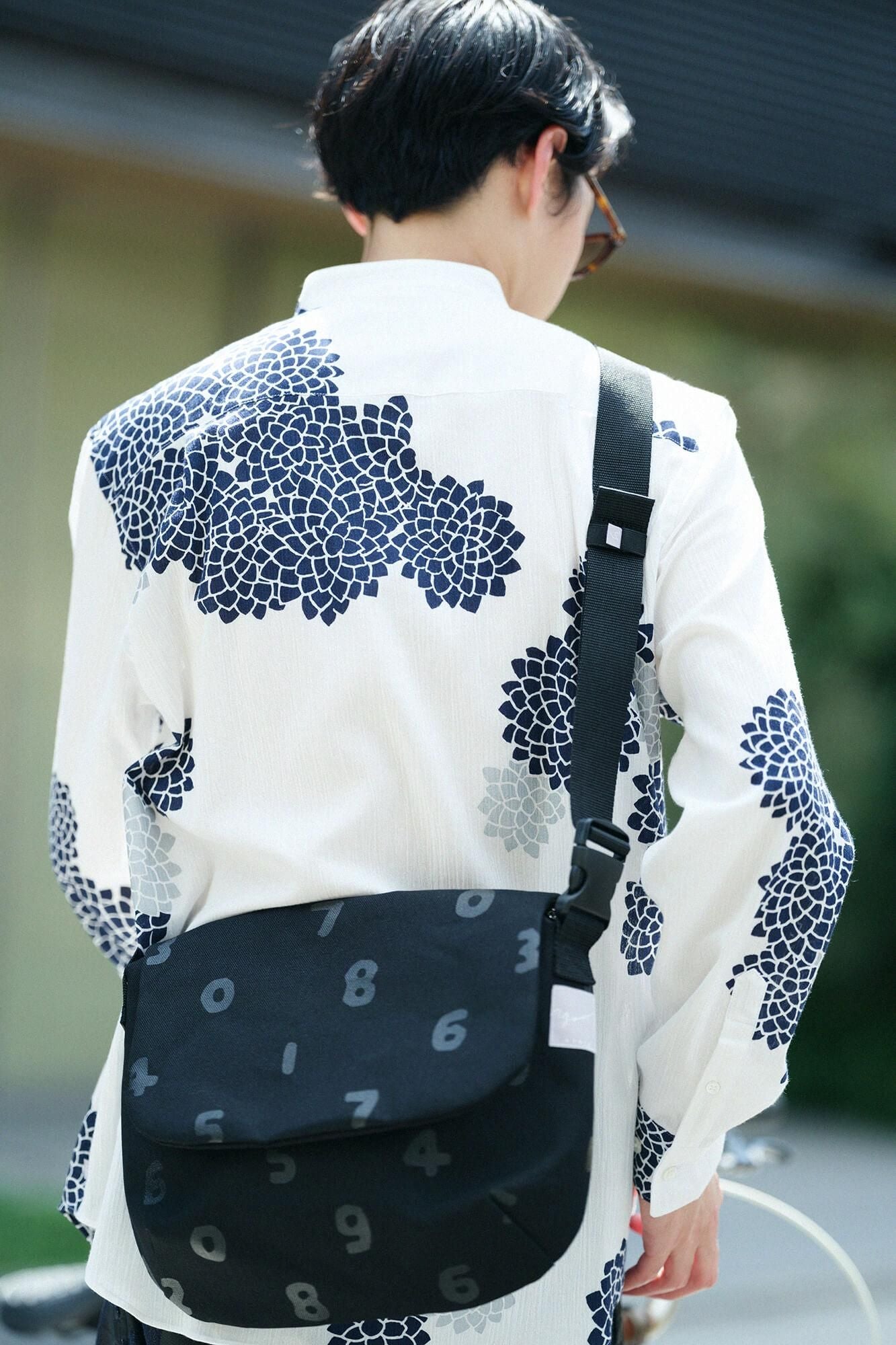 3月10日頃発送予定】高島縮 20/20 スタンドカラーシャツ／雲間（くもま）