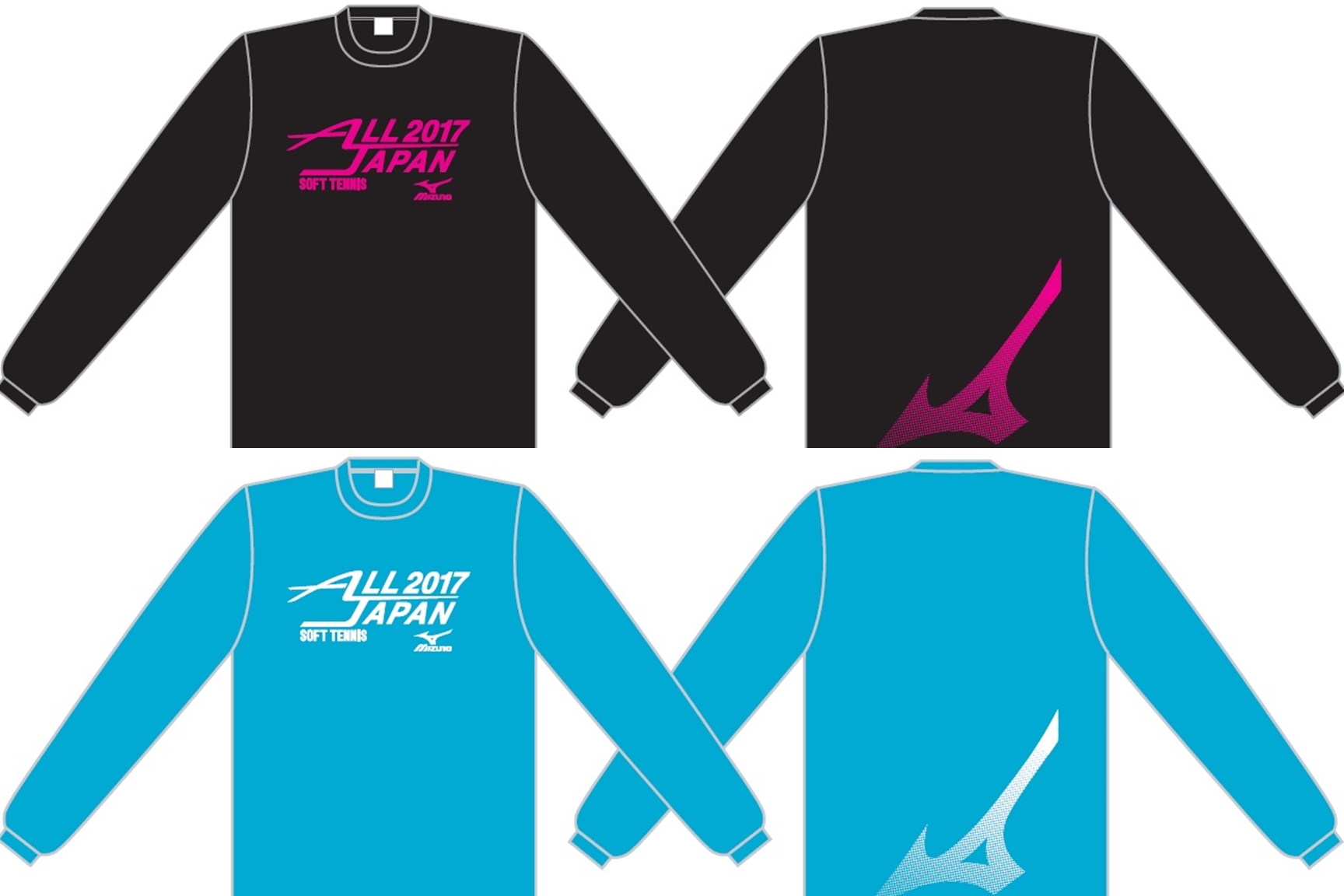 1／29全日本インドアでミズノが大会記念ロンT＆パーカー発売