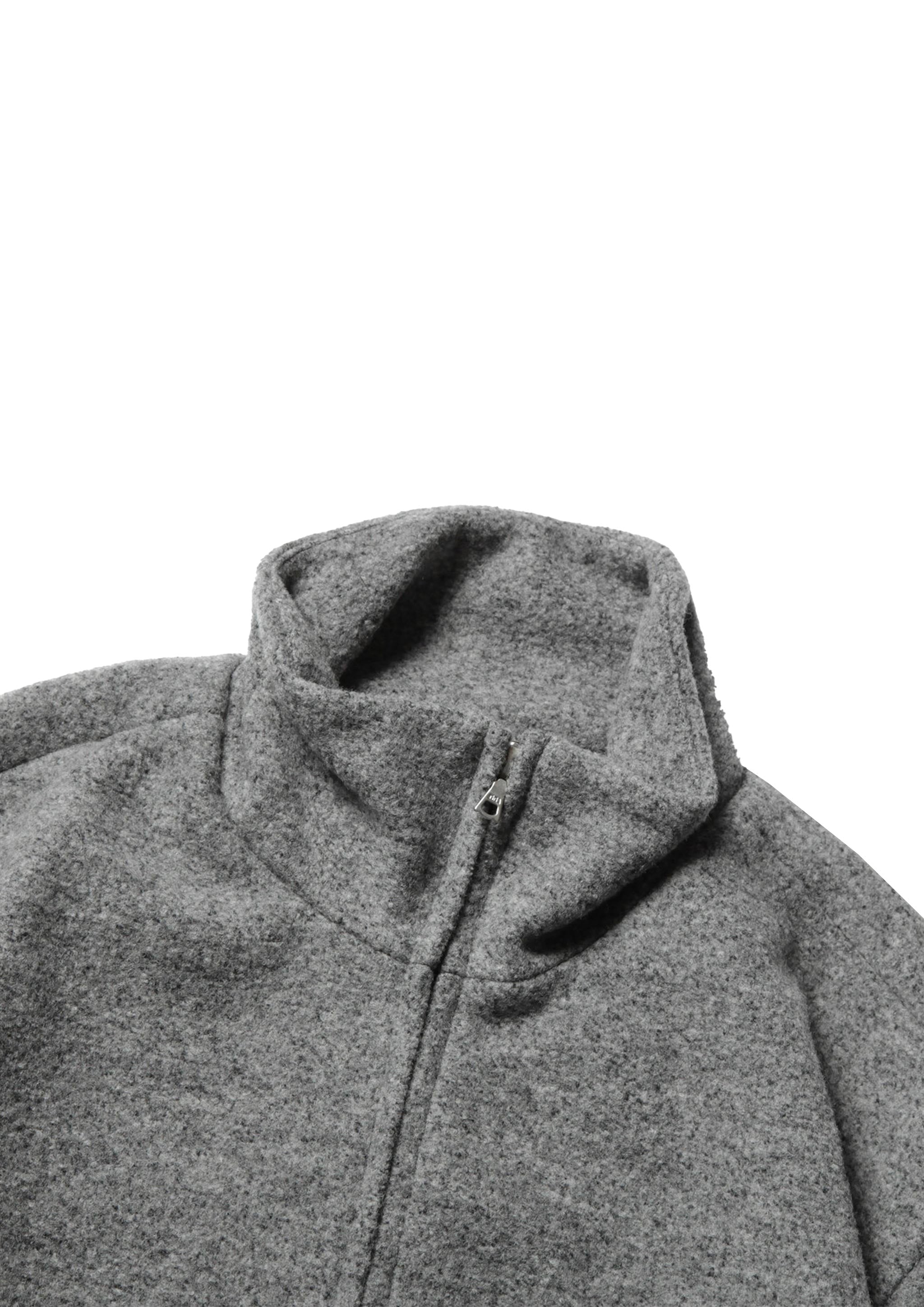 AURALEE - WOOL LING YARN MILLED JERSEY ZIP BLOUSON – SOLAR MTP