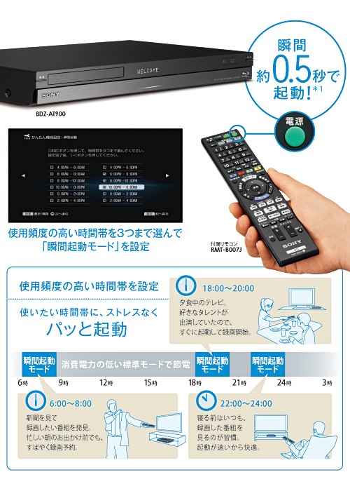 BDZ-AX2000 特長 : 快適操作 | ブルーレイディスクレコーダー | ソニー