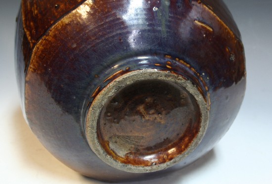 朝鮮美術 李朝 飴釉 碗口瓶 V R8031B 朝鮮美術 李朝 飴釉 碗口瓶 V