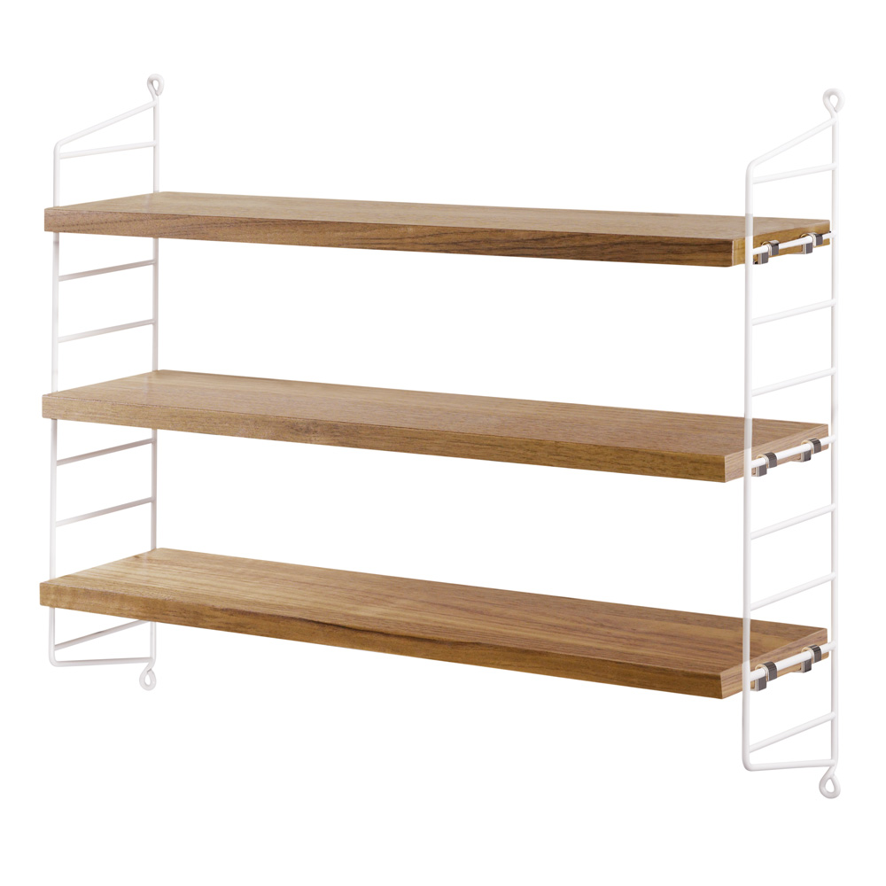 ストリングポケット オーク×ホワイト / 石膏ボードアンカー付きString