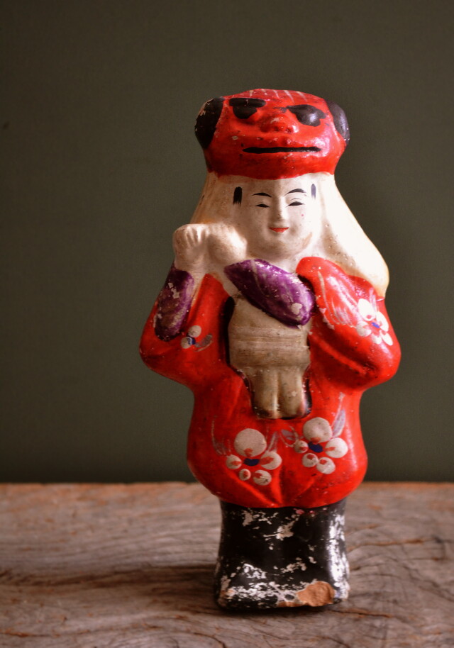 郷土人形 アンティーク 越後獅子 角兵衛獅子 郷土玩具 Antique Sam's