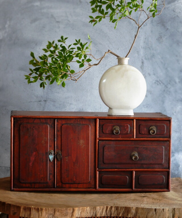 Antique Sam's Collection 小箱 小さな箪笥 李朝小さな引き出し箱 開き箱