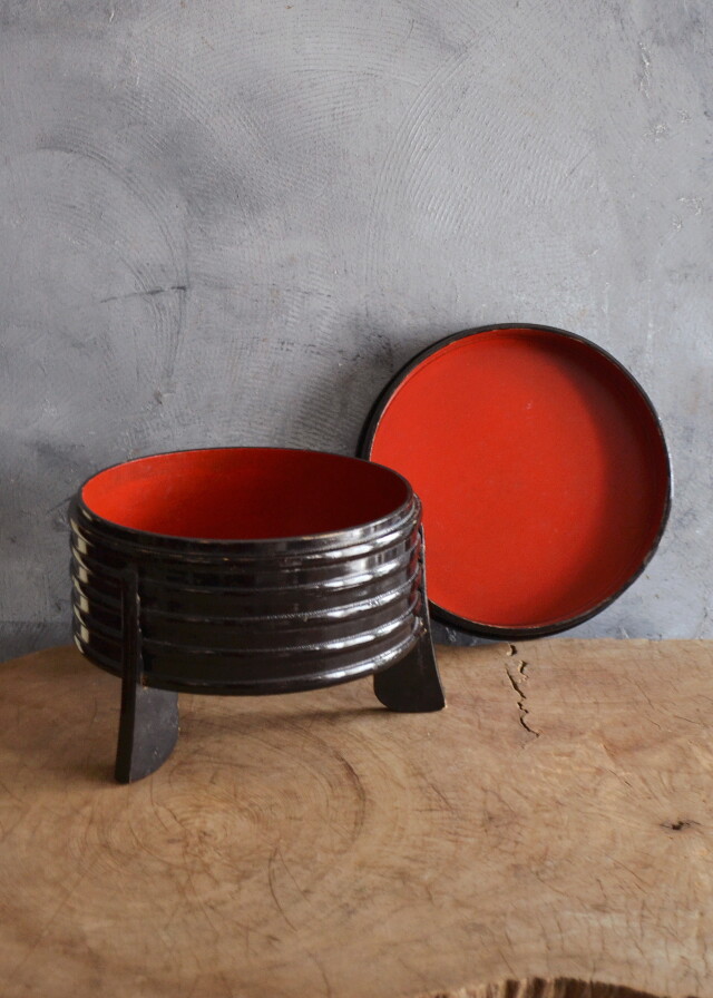 蒔絵漆器 ほかい 骨董 蒔絵 行器 茶櫃 小さなほかい