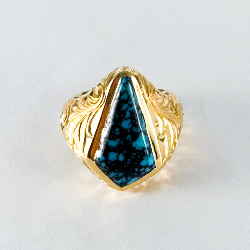 Lander Blue Kodera Original K20 Ring 562 | ターコイズ・メンズ