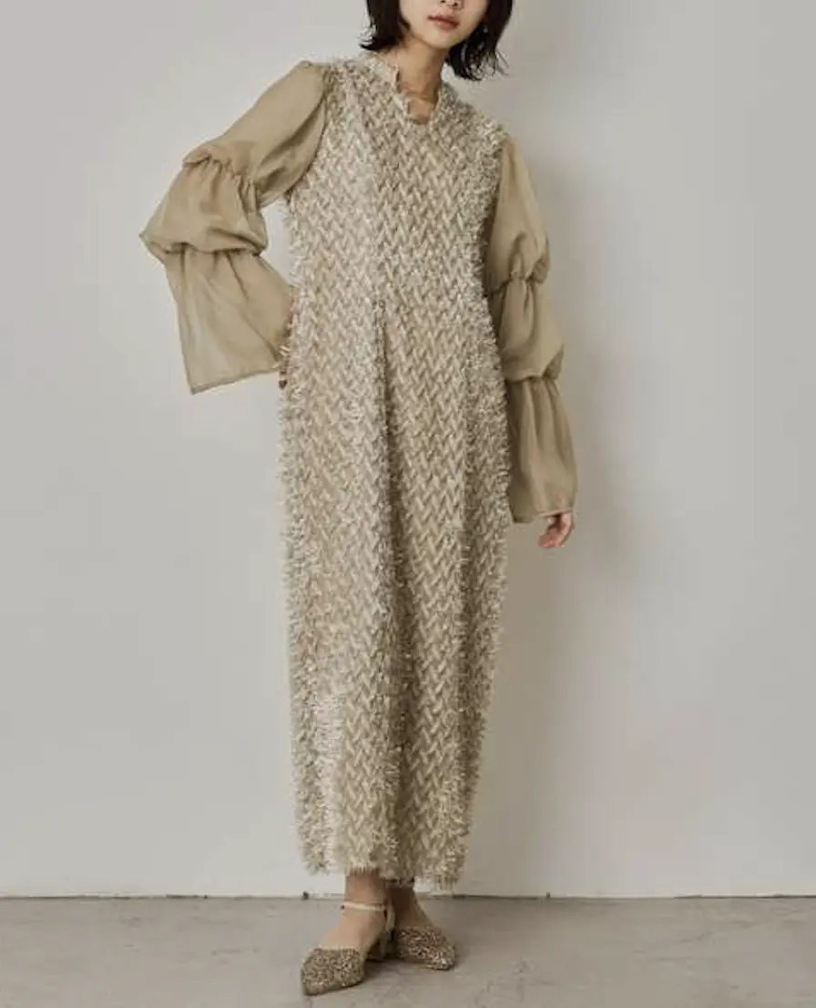 Sサイズ】デザインスリーブシャギードレス niana（ニアナ）のレンタル