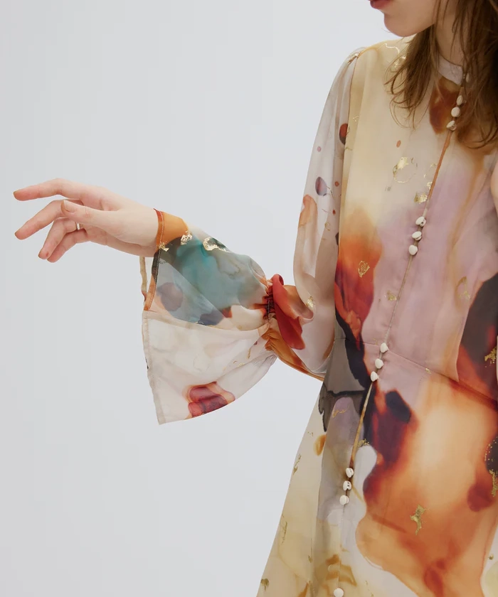 Mサイズ】UNDRESSED AMELIA INK ART DRESS Ameri VINTAGE（アメリ