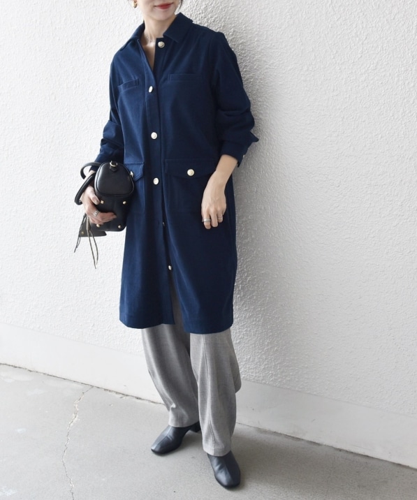 SHIPS any:〈手洗い可能〉コーデュロイ シャツ ジャケット ワンピース