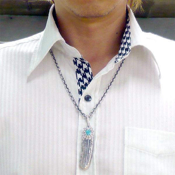 K-SMITH(ケースミス) フェザー ターコイズ シルバー ネックレスを販売