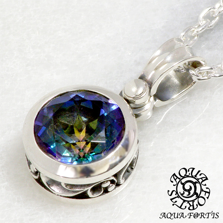 アクアフォーティス アラベスク ストーン シルバー ペンダント