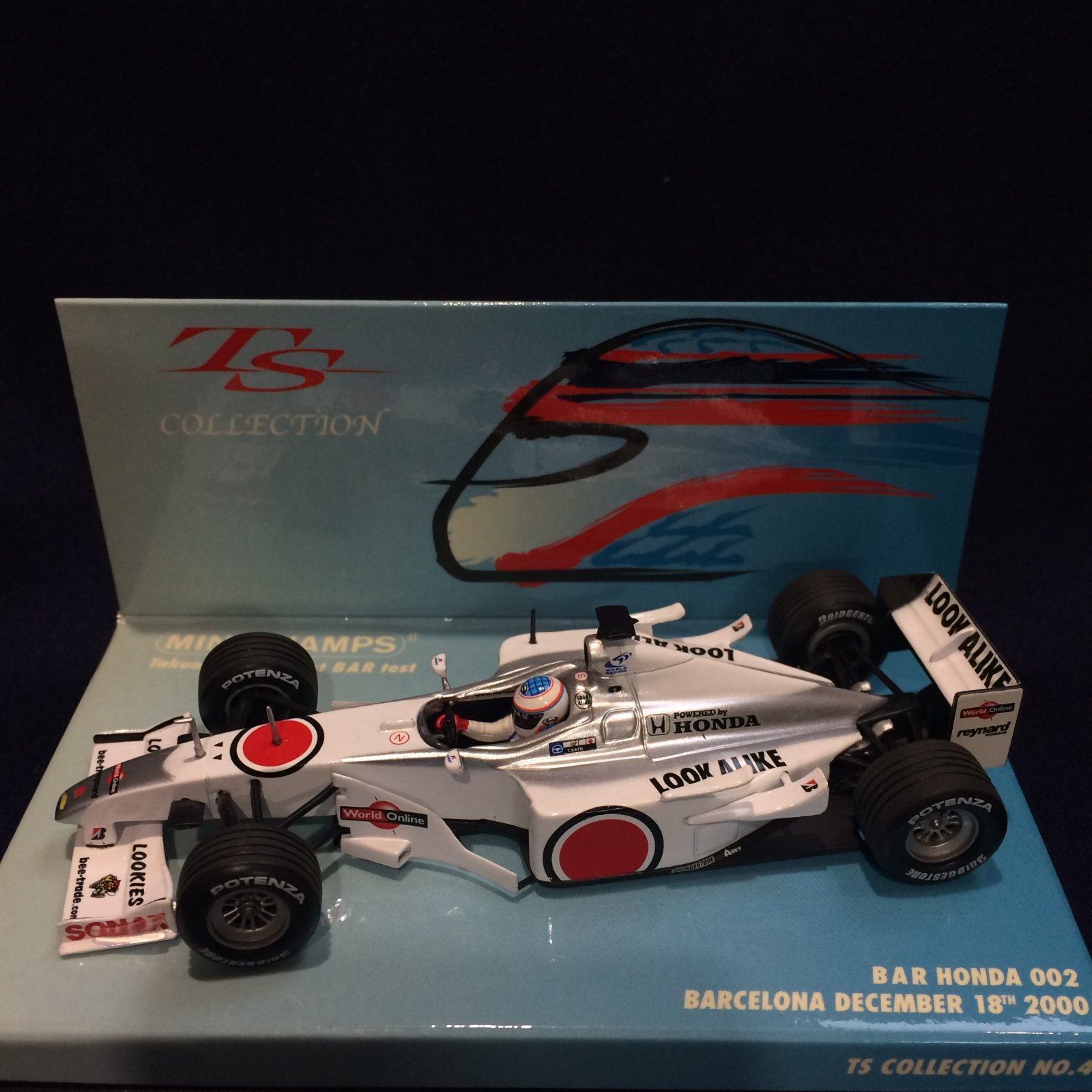 セカンドハンド品○PMA1/43 TSBOX BAR HONDA 002 FIRST TEST BARCELONA