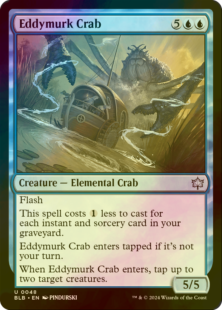 FOIL] 渦泥の蟹/Eddymurk Crab 【英語版】 [BLB-青U] - シングルスター