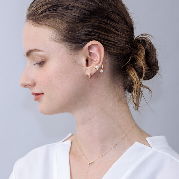 PEARL EAR CUFF(片耳用)(2JE0098)K10 イヤーカフ｜スタージュエリー