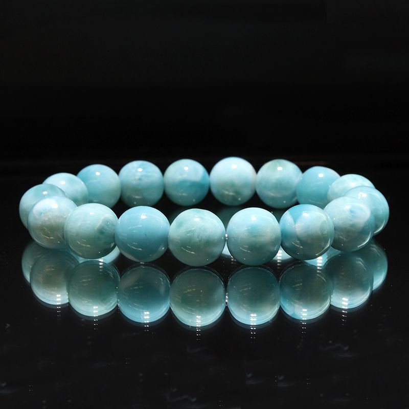 ブレス ラリマー＜ドミニカ産＞ 丸 約11.5mm 不安をやわらげる 浄化