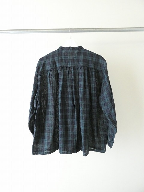 ichiAntiquite's(イチアンティークス) ブラックウォッチギャザーシャツ