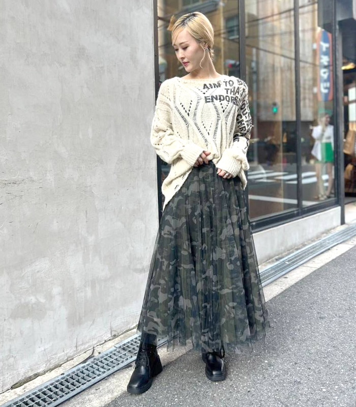 ロングセラー／【TORANOI】迷彩柄チュールスカート再入荷 | DESERT
