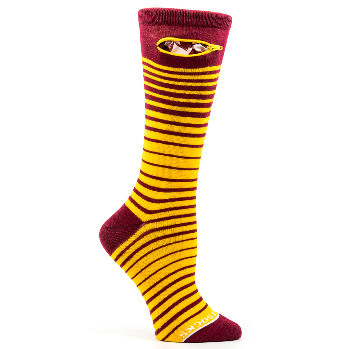 Cardinal - Yellow/Gold, Fashion Crew Pocket Socks® – pocketsocks.com
