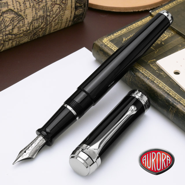 AURORA アウロラ 万年筆 タレンタム ブラック | ペンハウス