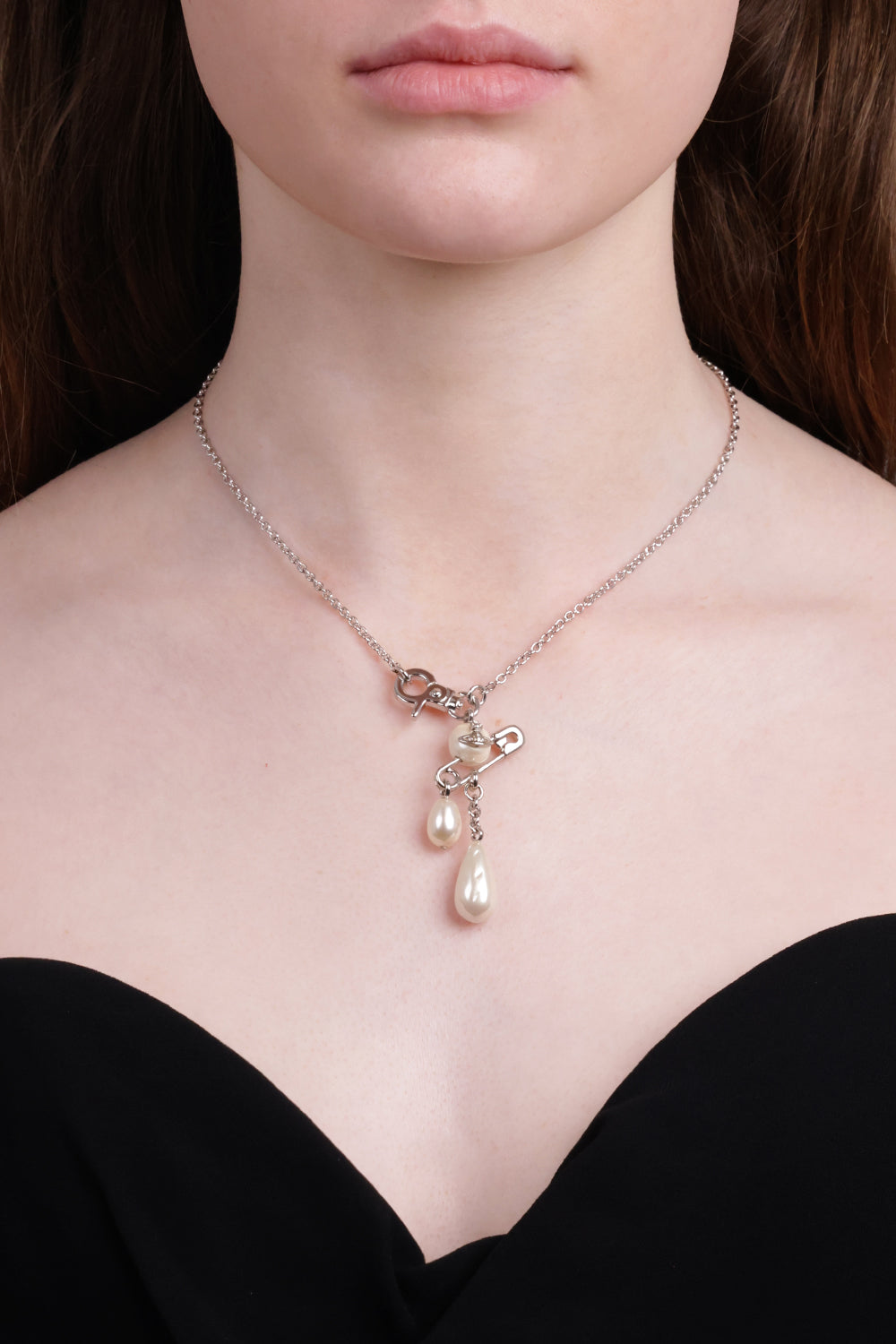 Claude Small Pendant Necklace | Silver/White – Parlour X