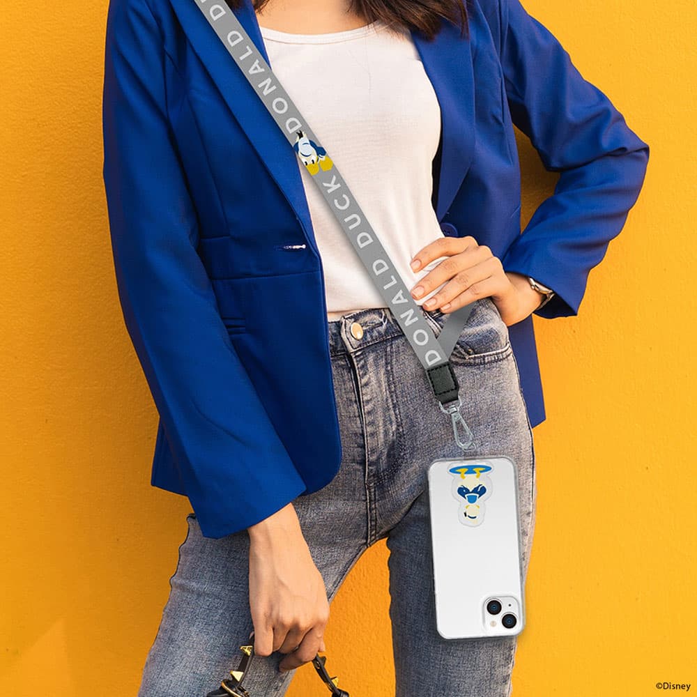ストラップホルダー付 ショルダーストラップ [ドナルドダック]｜株式
