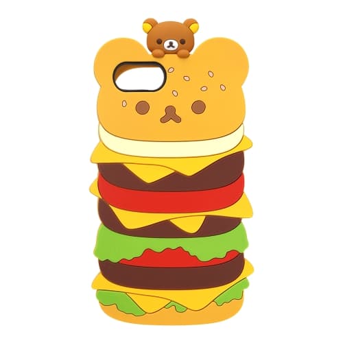 iPhone 8/7/6s/6用 シリコンケース リラックマ / ハンバーガー｜株式