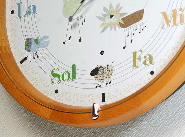 絶版品】音階時報時計 グランソルフェB1 《キッズルーム》 音楽雑貨