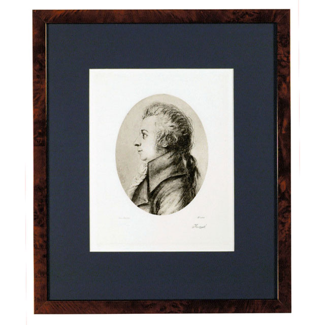 ドイツ製 額装銅版画 《モーツァルト》 音楽雑貨・アクセサリー専門店