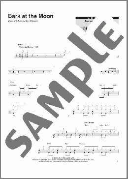 楽譜一覧】Bark At The Moon Ozzy Osbourne - ヤマハ「ぷりんと楽譜」