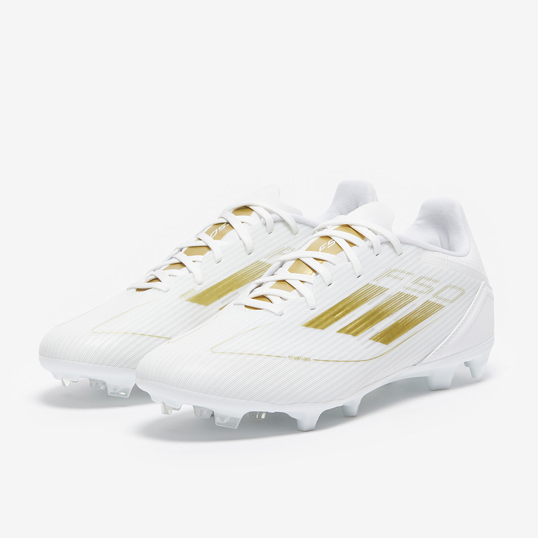 adidas F50 League Firm Ground/Mixed Ground - Ftwr White/Gold Met
