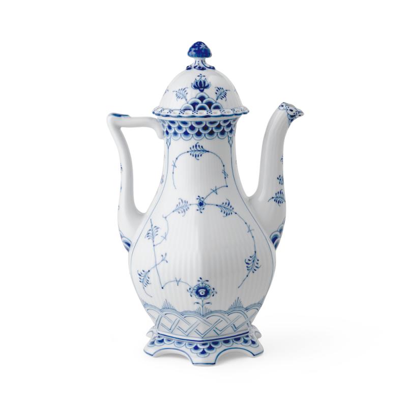 ブルーフルーテッド フルレース コーヒーポット|ロイヤル