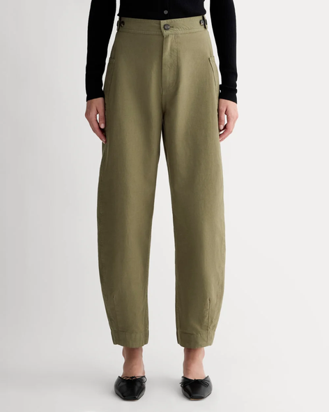 Pilcro + The Izzie Relaxed Pull-On Barrel Pants: Faux-Leather Edition