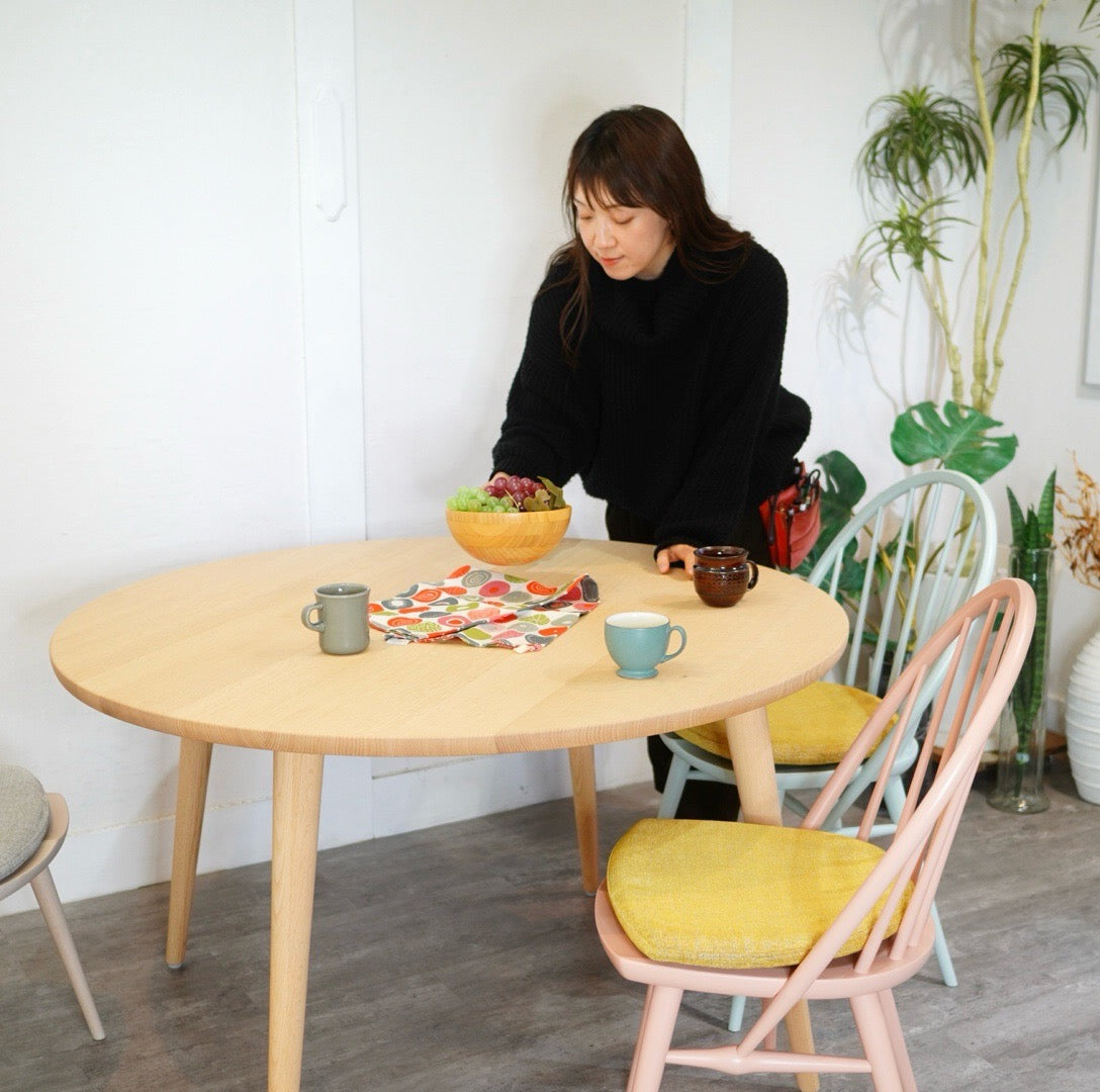 柏木工 / KASHIWA オーク材ラウンド ダイニングテーブル 中古 丸