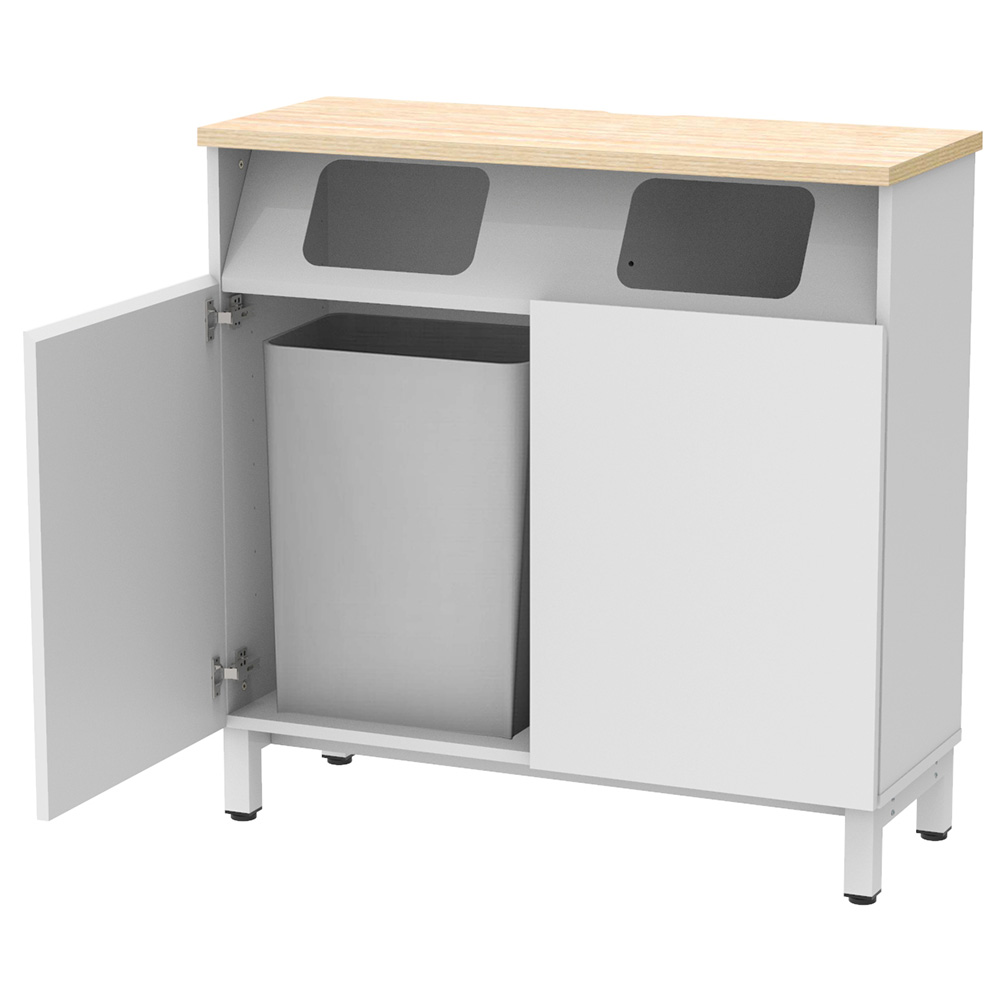 収納カウンター ダストボックスタイプ W1000×D400 ホワイトRFDBC