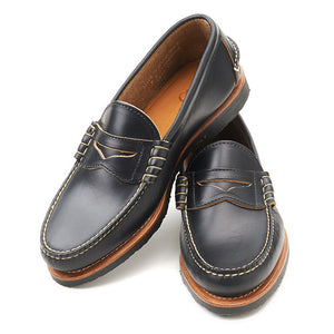 Beefroll Penny Loafers LH - Black | Rancourt & Co. | Men's Boots