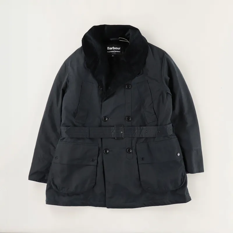 Barbour x Engineered Garments Mens Mackinaw Wax Jacket Navy Blue