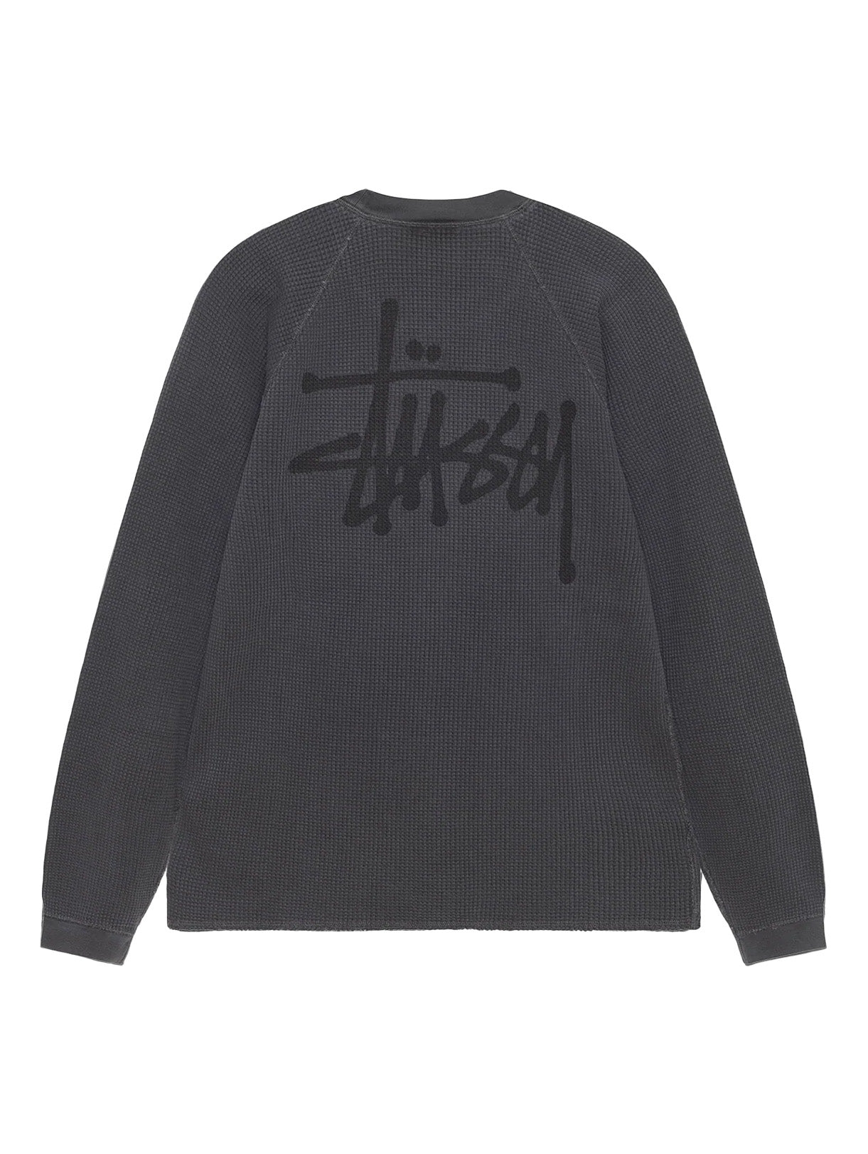 Stussy Raglan Thermal LS Crew - Washed Black – Civil