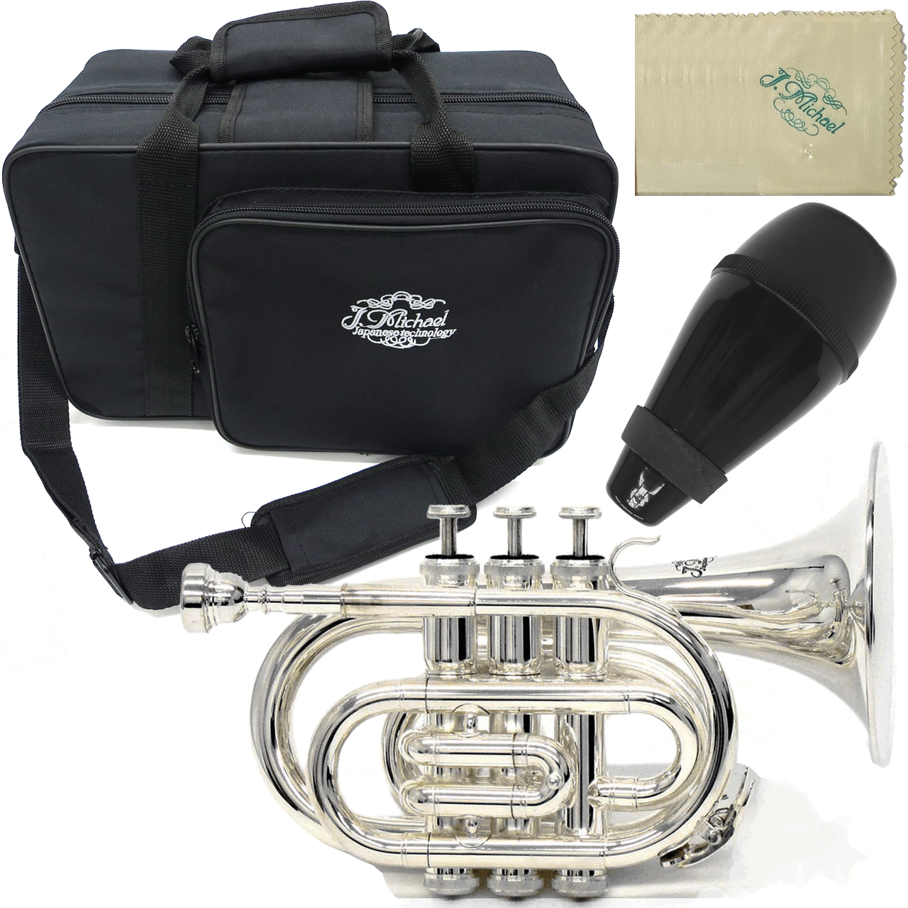 J Michael Jマイケル 3年保証 TR-400PSL ポケットトランペット 銀