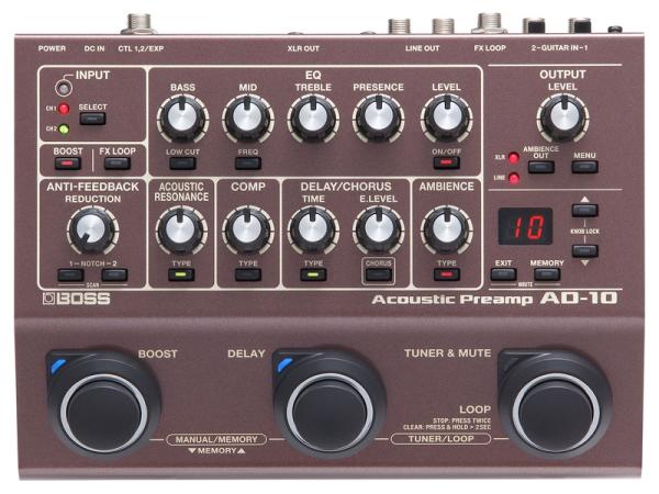 BOSS ボス AD-10 Acoustic Preamp アコースティック プリアンプ ボス