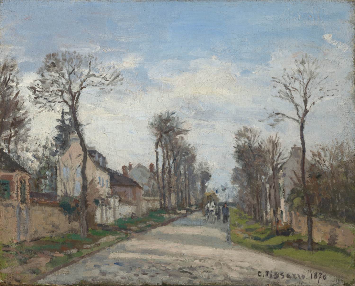 Route de Versailles, Louveciennes by PISSARRO, Camille