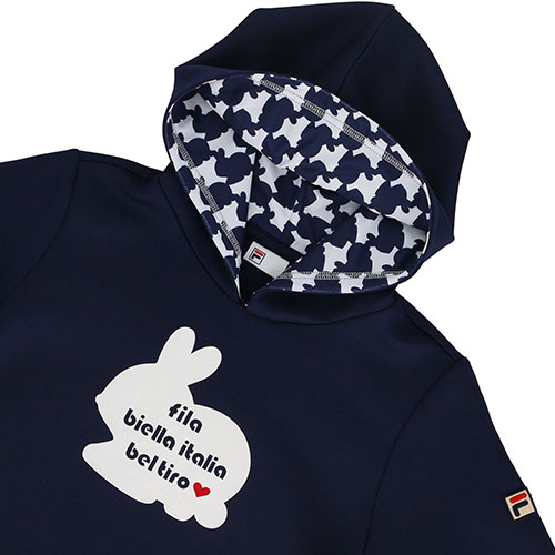 フィラ うさぎ柄パーカー L FILA テニスウェアレディース ウサギ